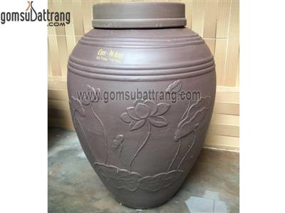 Chum sành ngâm rượu 60L không men sen nổi bền đẹp giá tốt 