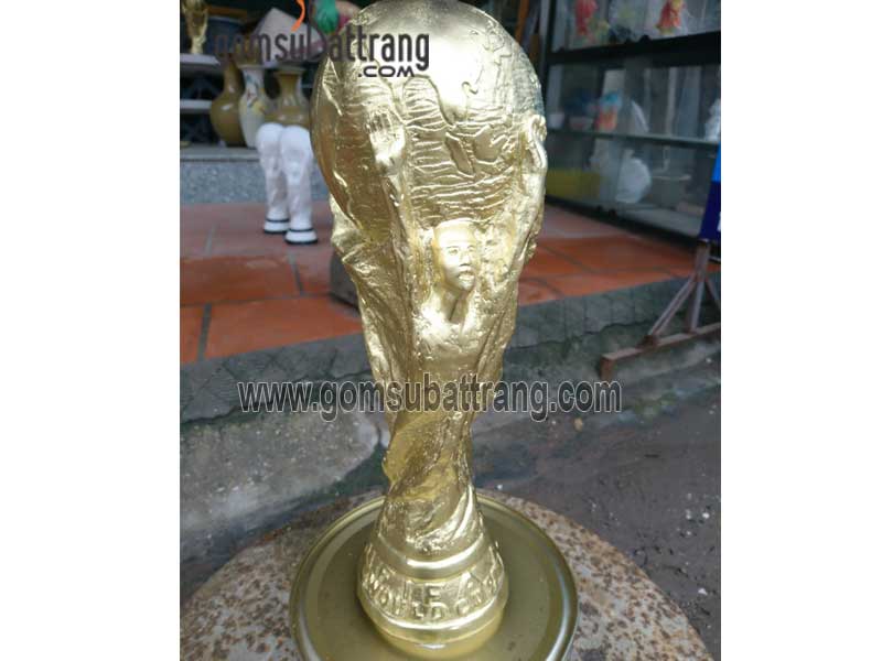 Cúp vàng Bát Tràng gốm sứ thạch cao quà tặng cao cấp đẹp