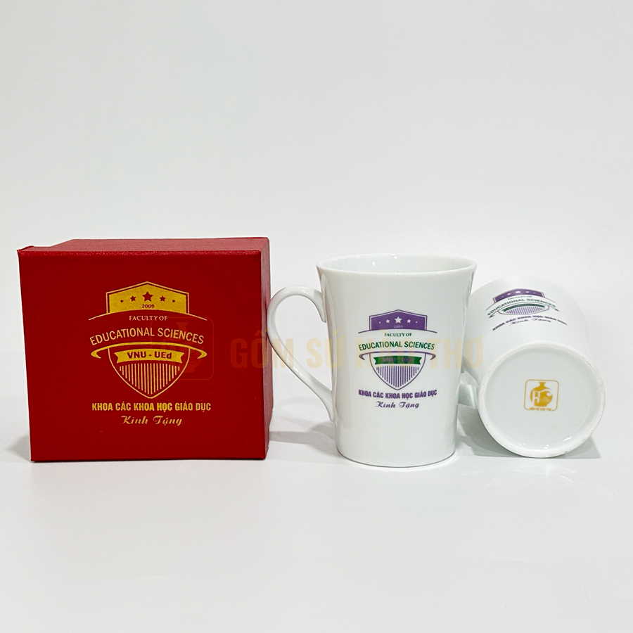 Cốc ca cháo COT31 300ml Gốm sứ Bát Tràng cao cấp sang trọng 