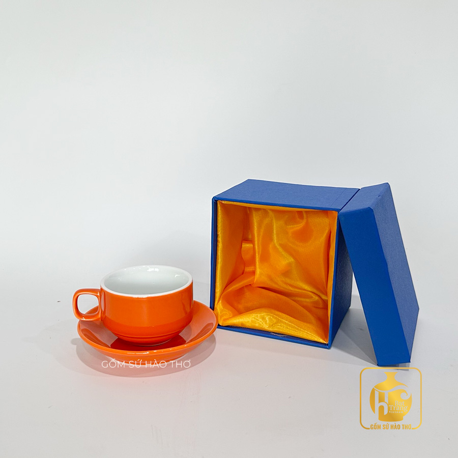 Cafe Vuông COF 24 160ml Gốm sứ Bát Tràng Men trắng Sang trọng Tiện dụng 