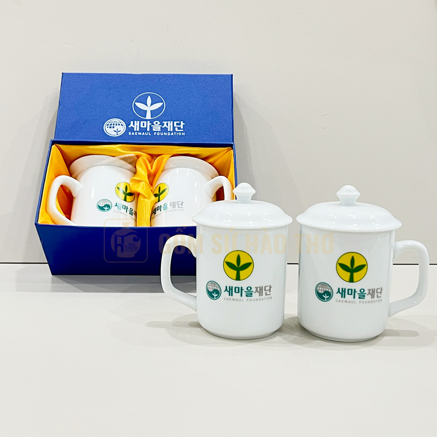 Cốc bia COT5 350ml Gốm sứ Bát Tràng sang trọng tặng quà ý nghĩa 