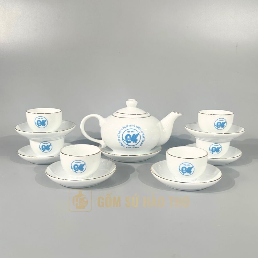 Bộ ấm chén Giang Tây ACVK18 500ml Gốm sứ Bát Tràng cao cấp quà tặng 