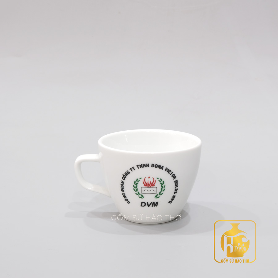 Cốc men trắng cao cấp COT22 230ml Bát Tràng sang trọng tiện dụng 