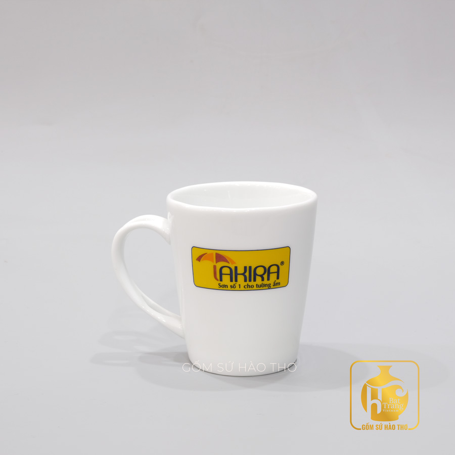 Cốc quai lỗ 350ml men trắng sáng bóng Gốm sứ Bát Tràng cao cấp 