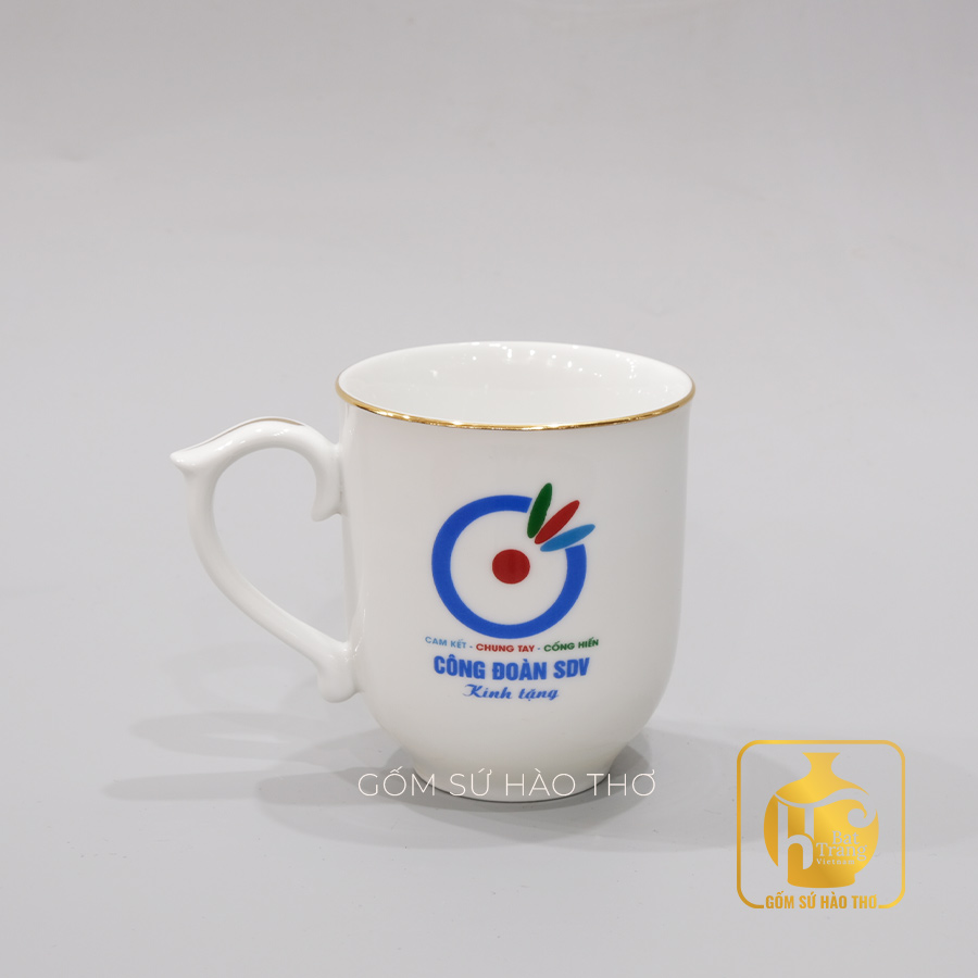 Cốc chóp COV7 350ml Gốm sứ Bát Tràng đẹp bền tiện lợi 