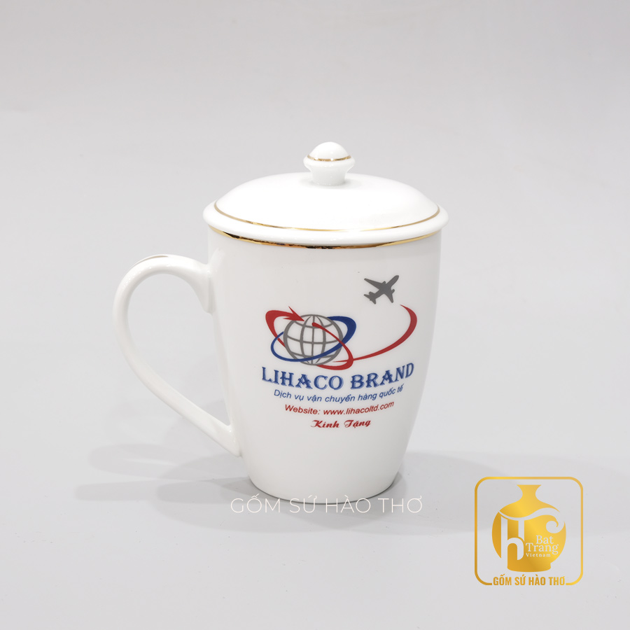 Cốc Bom To COV3 365ml Có Nắp Gốm Sứ Bát Tràng Giá Tốt 