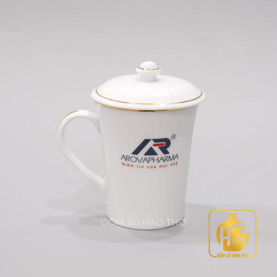 Cốc Eo COV9 330ml Gốm sứ Bát Tràng Men trắng Cao cấp 