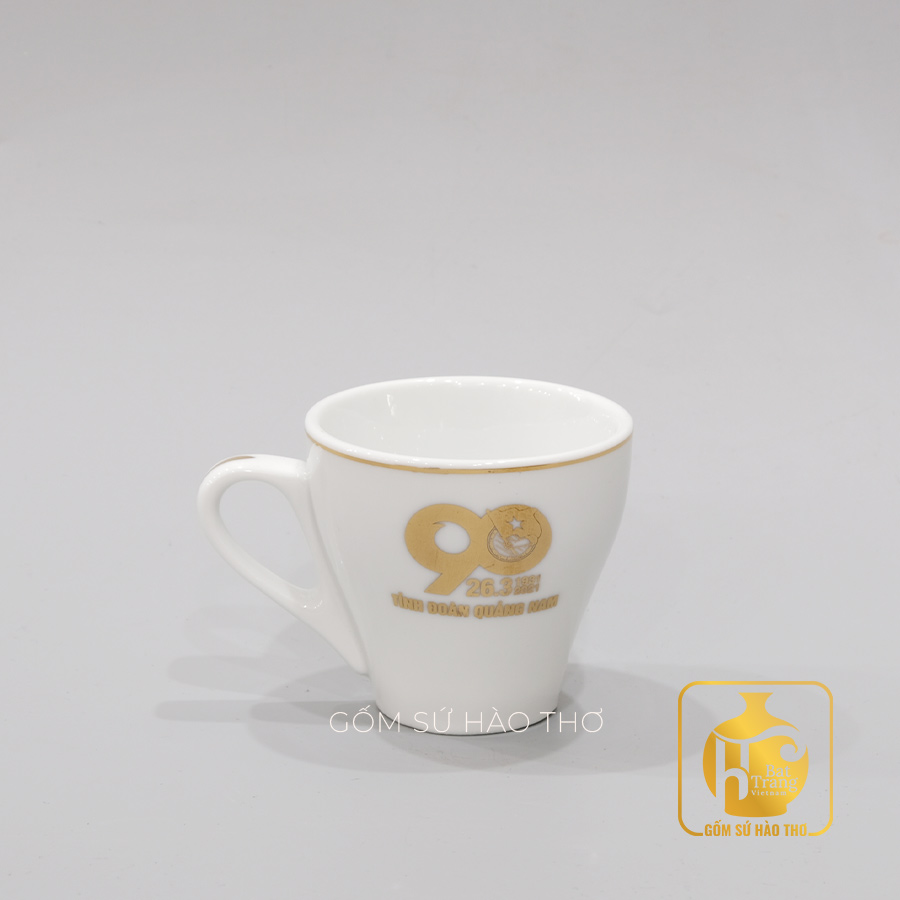 Cốc Ý trắng COV25 150ml Bát Tràng Gốm sứ cao cấp giá tốt 