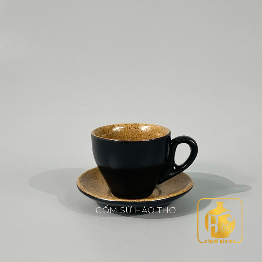 Cafe Espresso COF 6 120ml Gốm sứ Bát Tràng Men hỏa biển chất lượng cao 