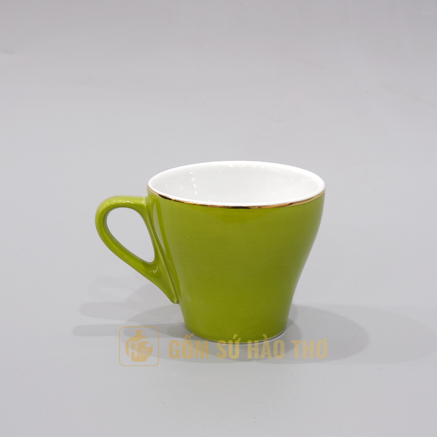 Cốc Ý COMV5 210ml Gốm sứ Bát Tràng - Men trắng sang trọng 