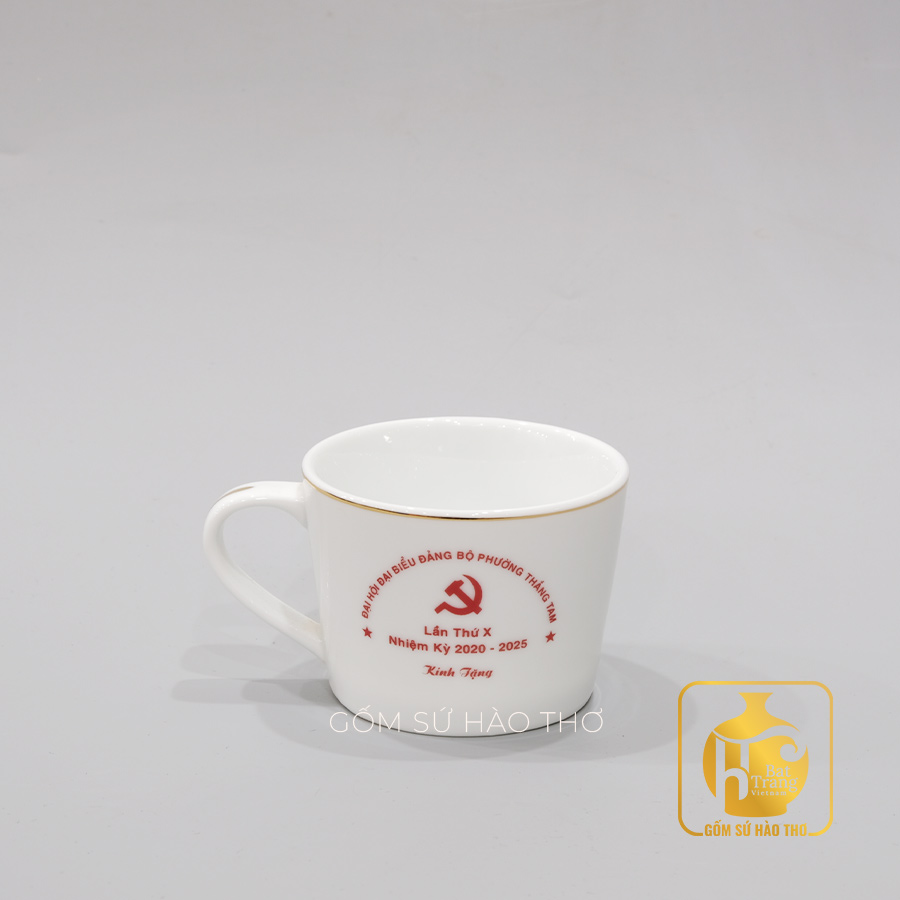 Cốc Bát COV21 190ml Gốm sứ Bát Tràng Men trắng Bền đẹp 