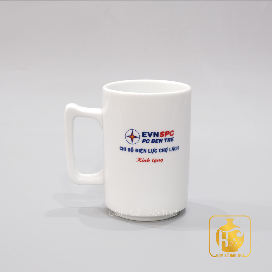 Cốc quai C đại COT25 500ml sứ Bát Tràng cao cấp sang trọng 