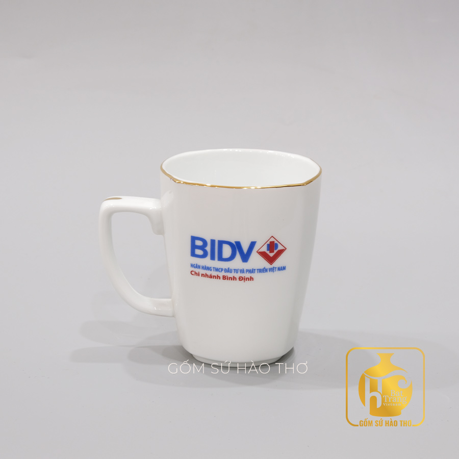 Cốc Cạnh COV8 350ml Gốm sứ Bát Tràng Tiện lợi Sang trọng 