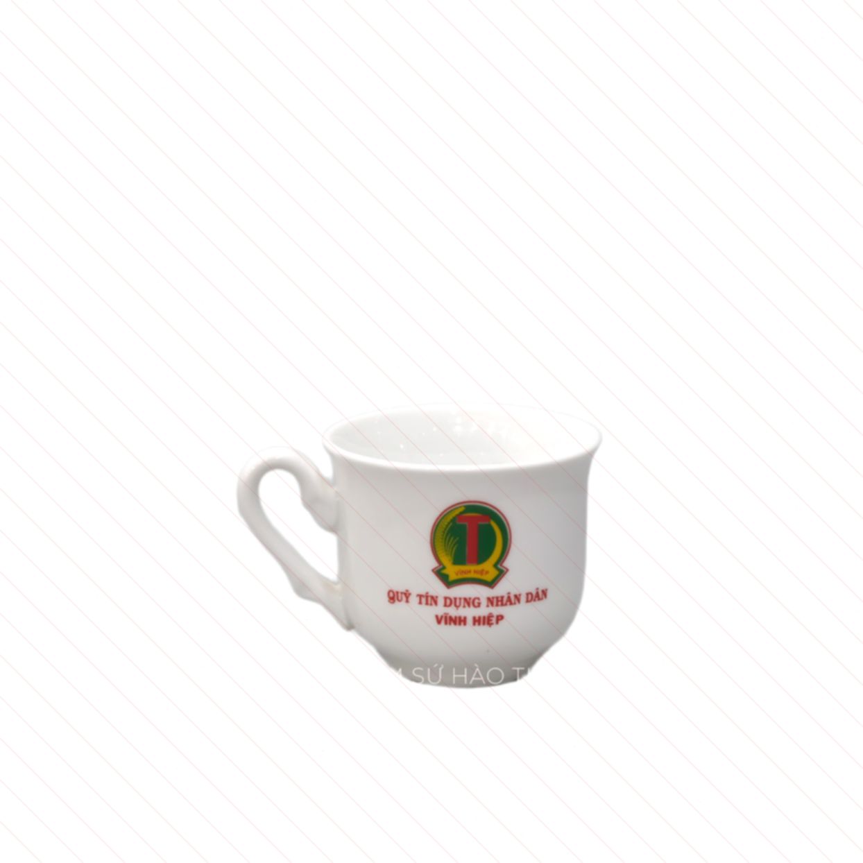 Cốc quai lượn 250ml Gốm sứ cao cấp Bát Tràng đẹp sang 