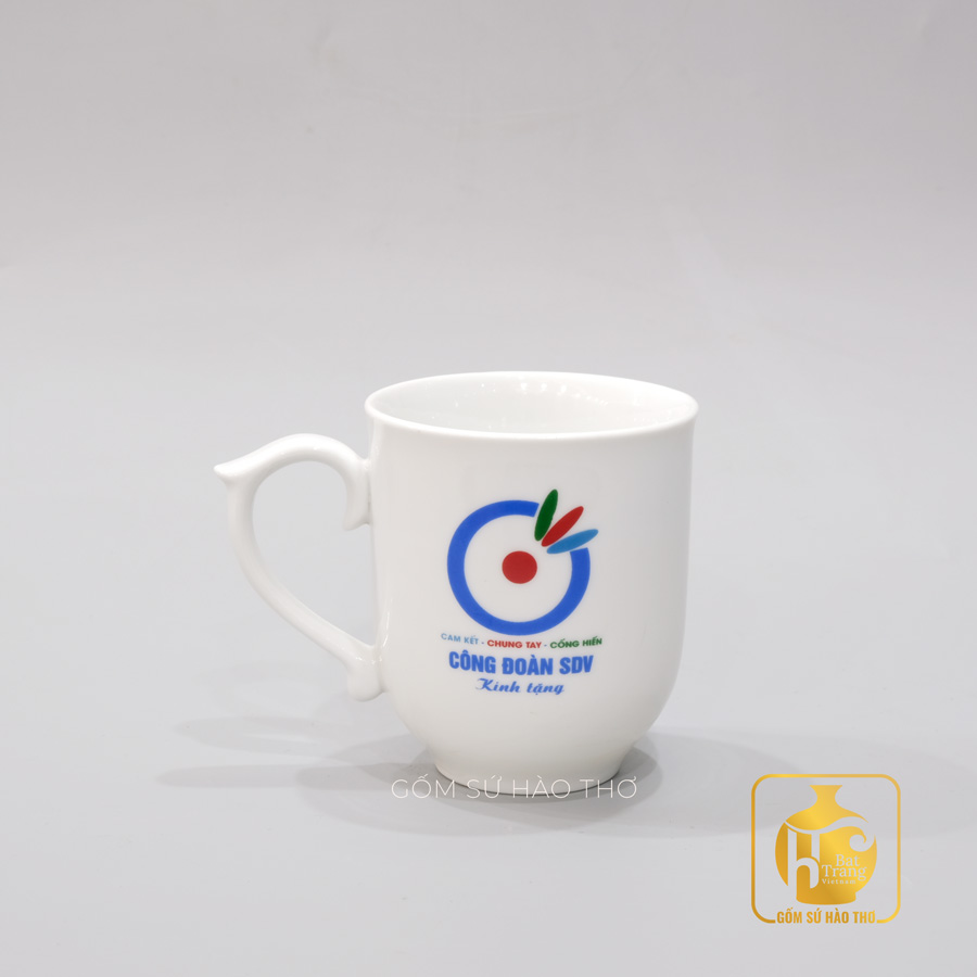 Cốc chóp Gốm sứ Hào Thơ 350ml hàng Bát Tràng cao cấp 