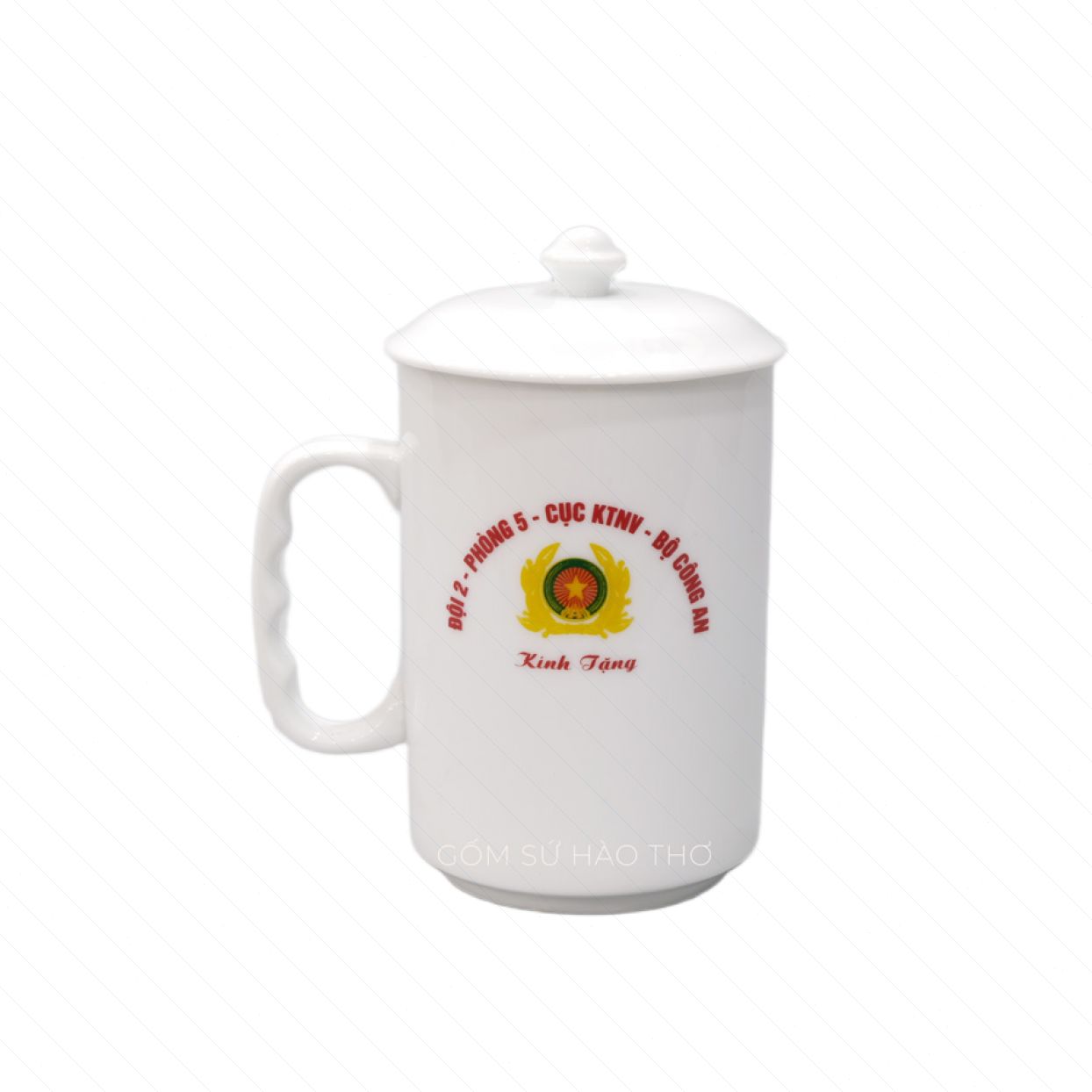 Gốm sứ Bát Tràng Cốc đại quai C COT9 500ml sang trọng cao cấp 