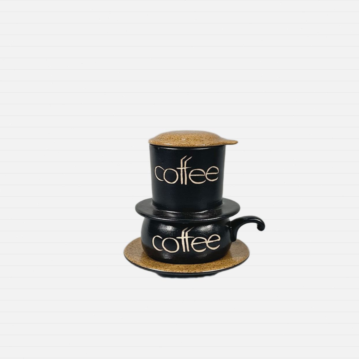 Cafe lõm COF 2 120ml Gốm sứ Bát Tràng Men hỏa biển chất lượng cao 