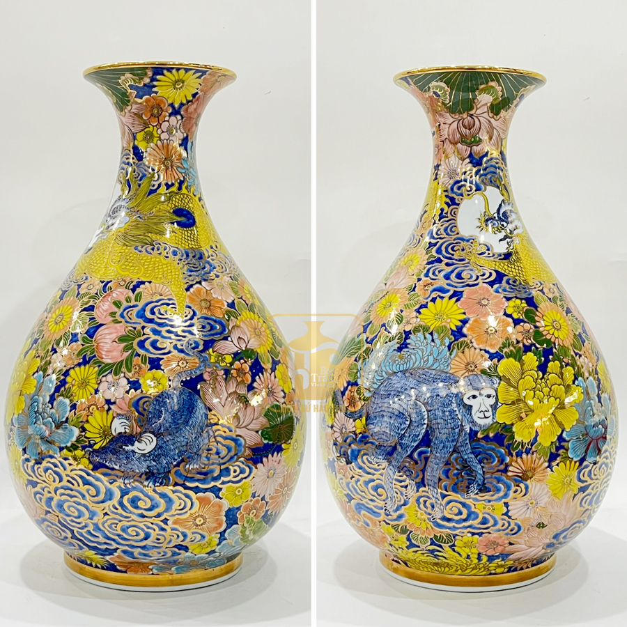 Tỳ bà Tam Hợp Thìn Tý Thân BIVV201 Gốm sứ Bát Tràng Cao Cấp 