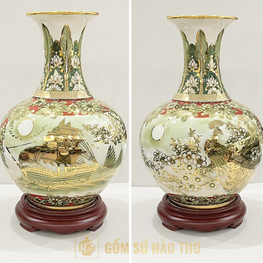 Tỏi đèn lồng BIVV19 Gốm sứ Hào Thơ H45 đk 31 Phong thủy đẹp 