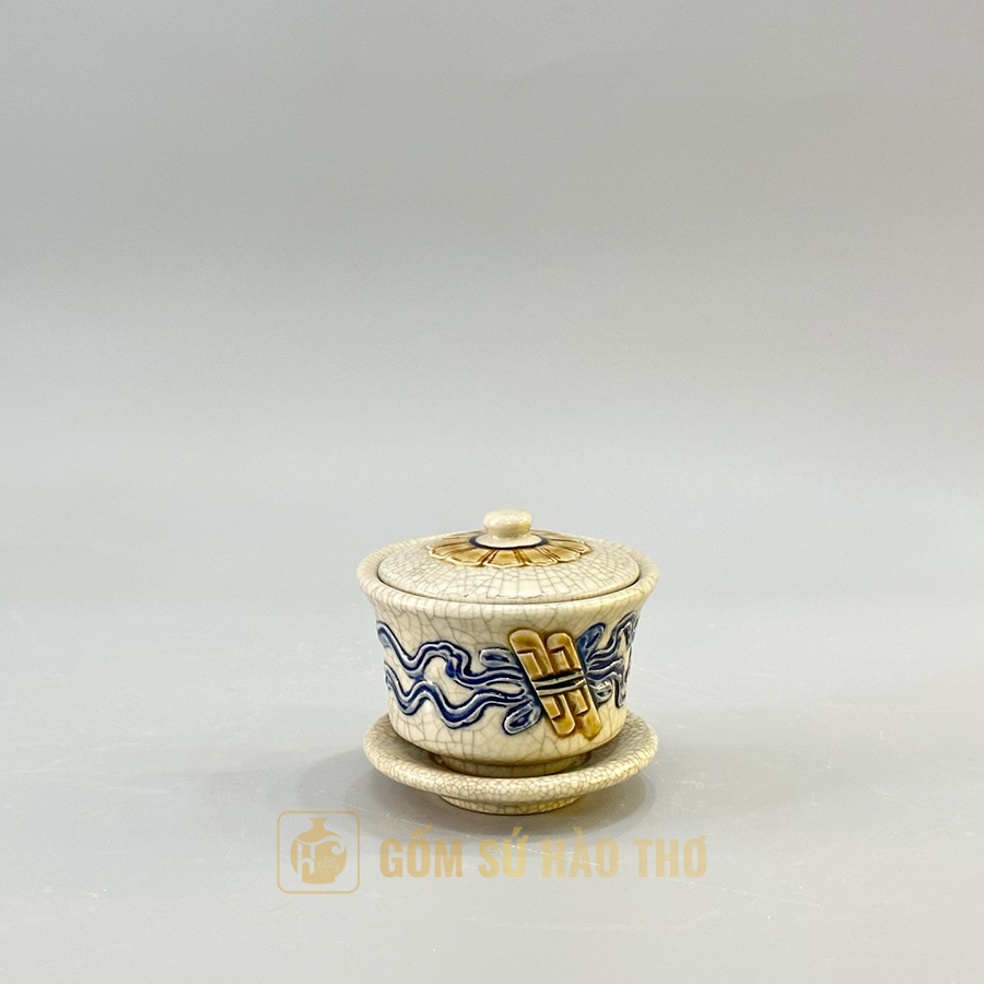 Bát sâm DT6R23 Gốm sứ Bát Tràng Quà tặng phong thủy sang trọng 