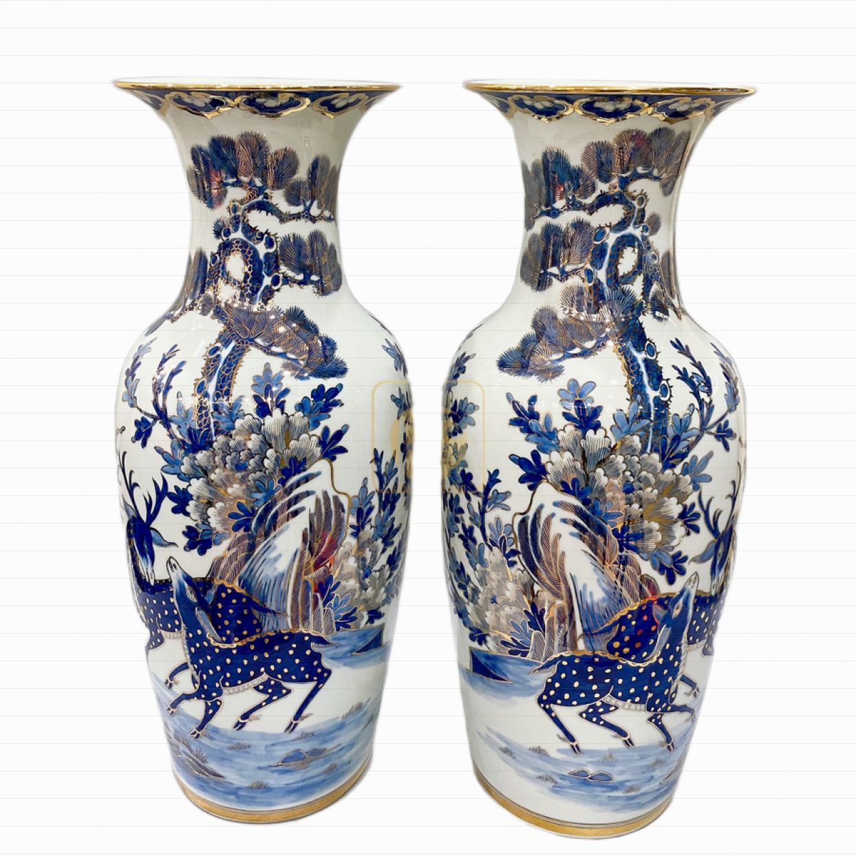 Lộc bình tùng lộc LB6LVV55 50cm phong thủy quà biếu sang trọng 