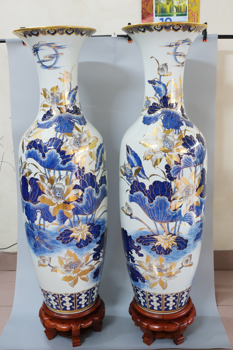 Lục bình sen LB6LVV3 Gốm sứ Bát Tràng Phong thủy Quà tặng cao cấp 