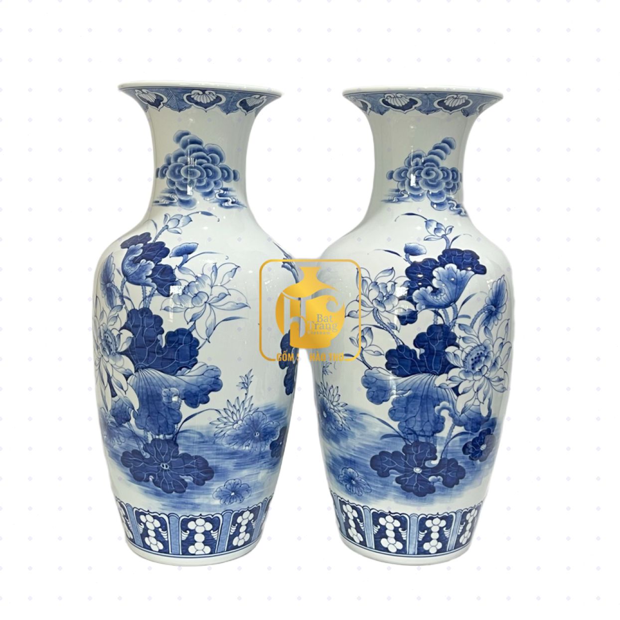 Lộc bình sen LB6L50 H60 độc đáo phong thủy quà biếu sang trọng 