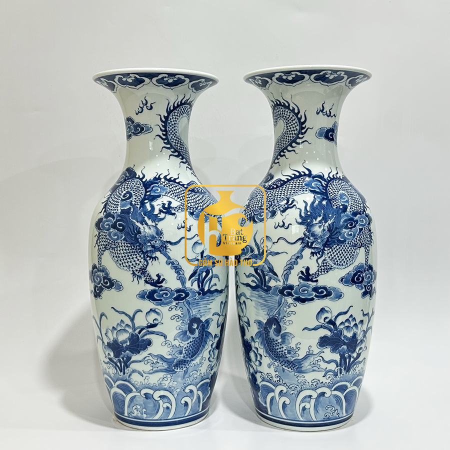 Lộc bình Long Cuốn thủy LB28L50 phong thủy quà biếu sang trọng 
