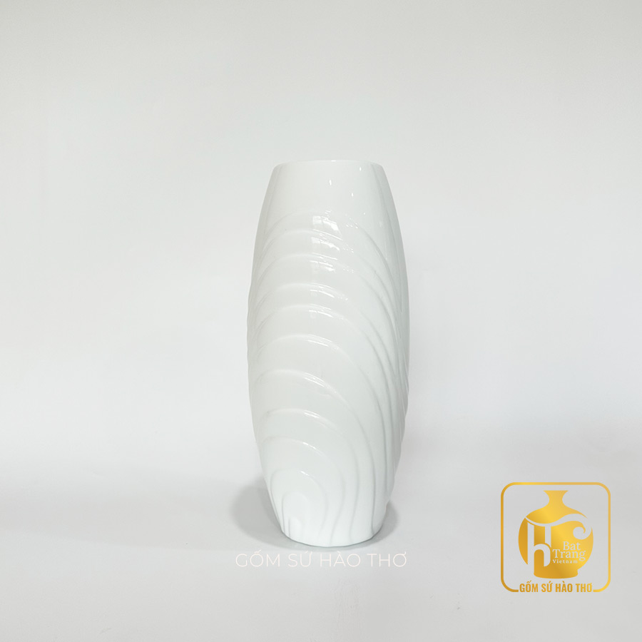Lọ hoa Bom sóng LHT 7 Gốm sứ Hào Thơ sang trọng chuẩn đẹp 
