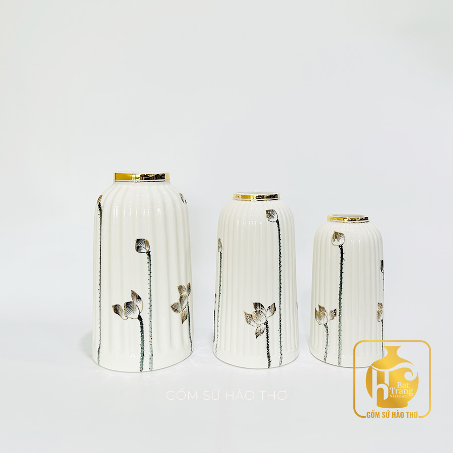 Lọ hoa Túi tiền viền kim cao cấp LHT 13A giá tốt 