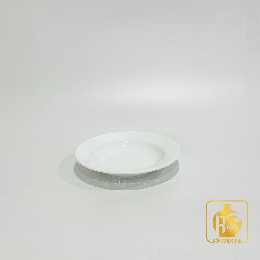 Đĩa Sâu Lòng BAT 5 Bát Tràng - Gốm Sứ Men Trắng Cao Cấp 