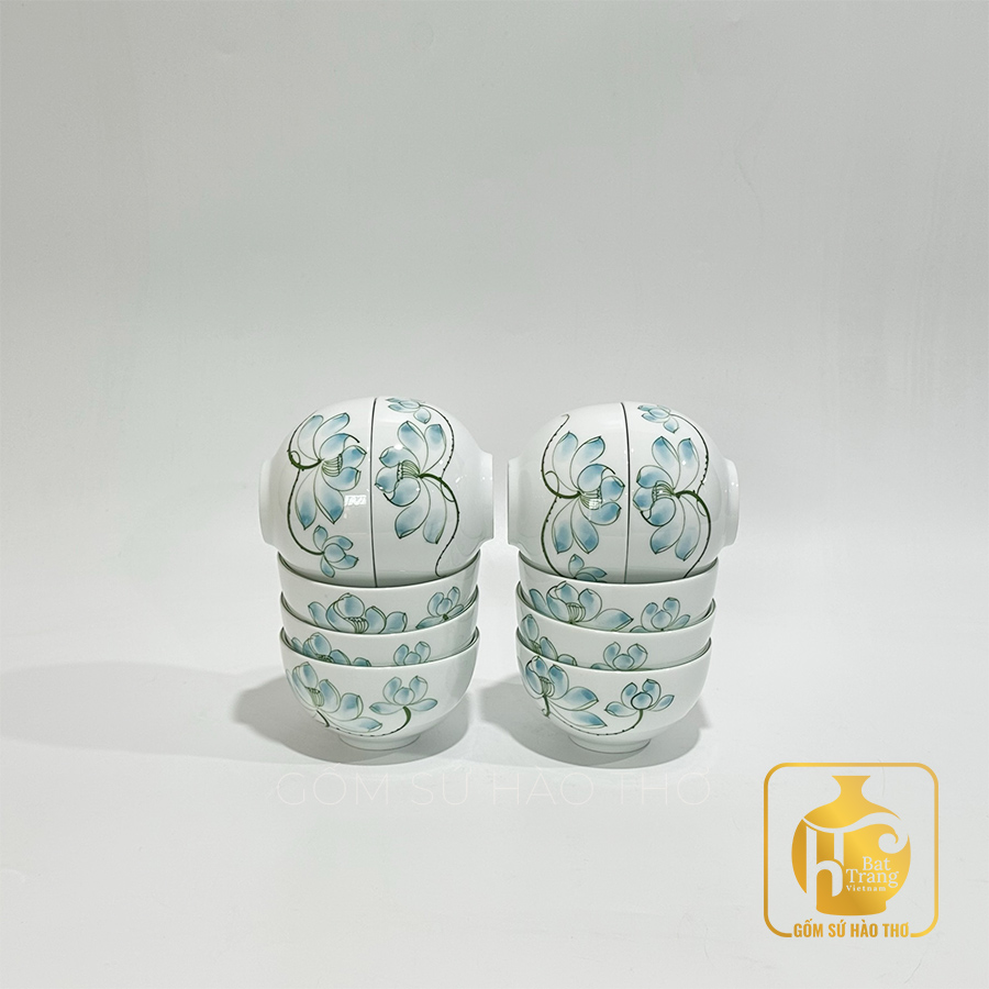 Bát cơm BAX 1 - DK 10,5 cao 5 Gốm sứ Bát Tràng sang trọng, bền đẹp 
