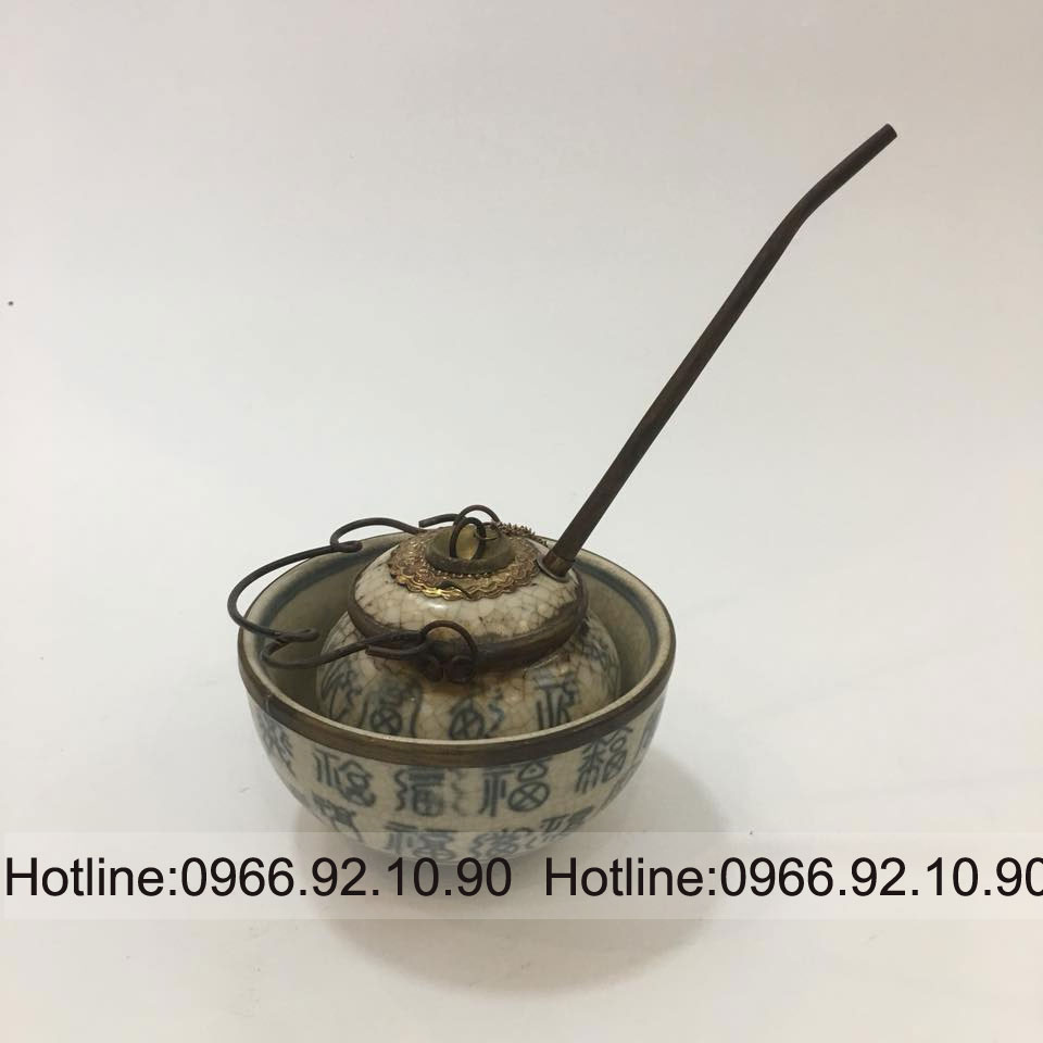 Bát điếu men rạn cổ mini gốm Bát Tràng tinh tế giá tốt