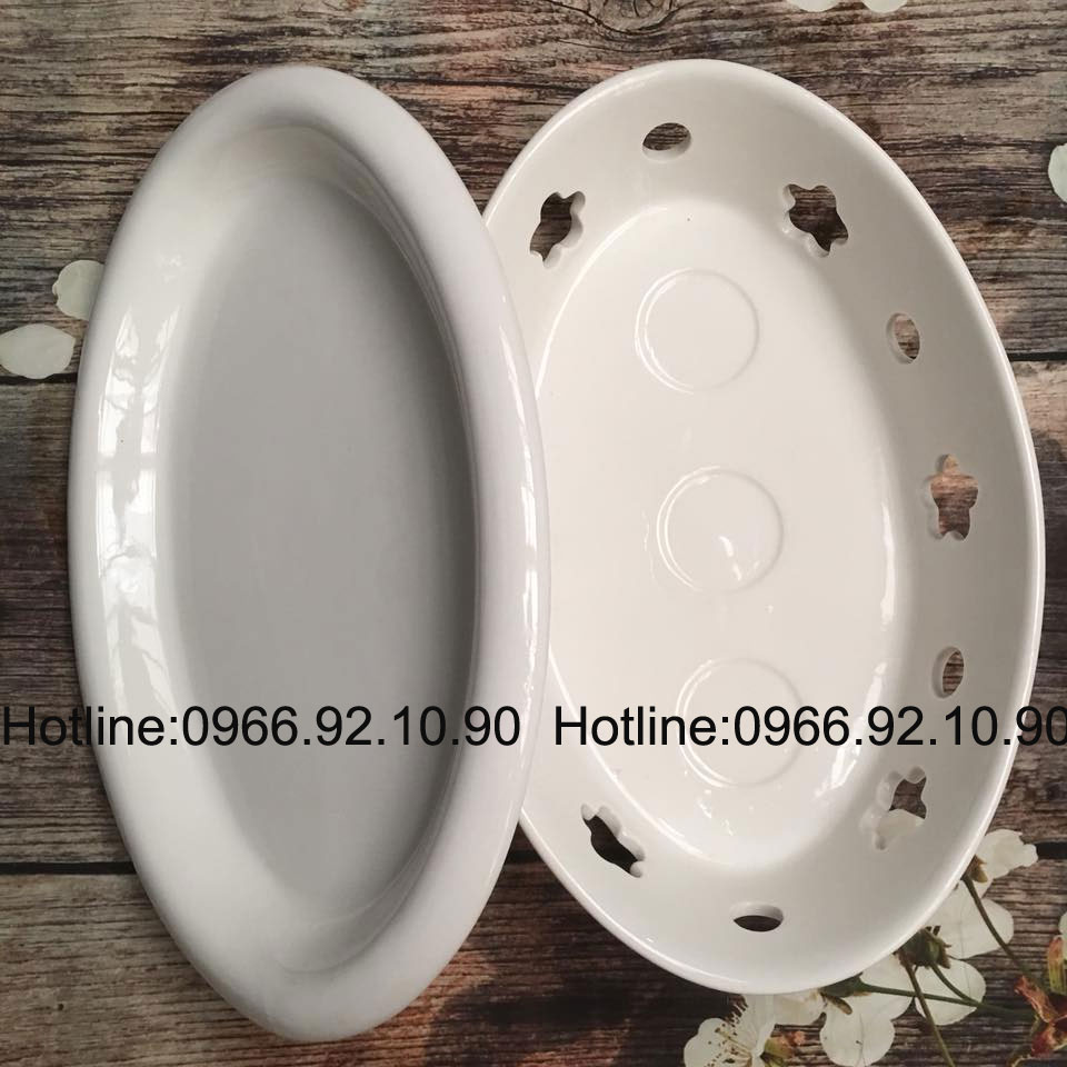 Bếp cồn gốm Bát Tràng 38x26cm Hâm nóng an toàn Tiện lợi Bếp cồn gốm Bát Tràng 38x26cm Hâm nóng an toàn Tiện lợi