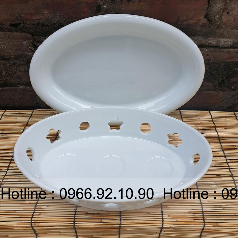 Bếp cồn gốm Bát Tràng 38x26cm Hâm nóng an toàn Tiện lợi Bếp cồn gốm Bát Tràng 38x26cm Hâm nóng an toàn Tiện lợi