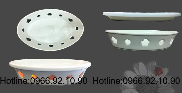 Bếp cồn gốm Bát Tràng 38x26cm Hâm nóng an toàn Tiện lợi Bếp cồn gốm Bát Tràng 38x26cm Hâm nóng an toàn Tiện lợi