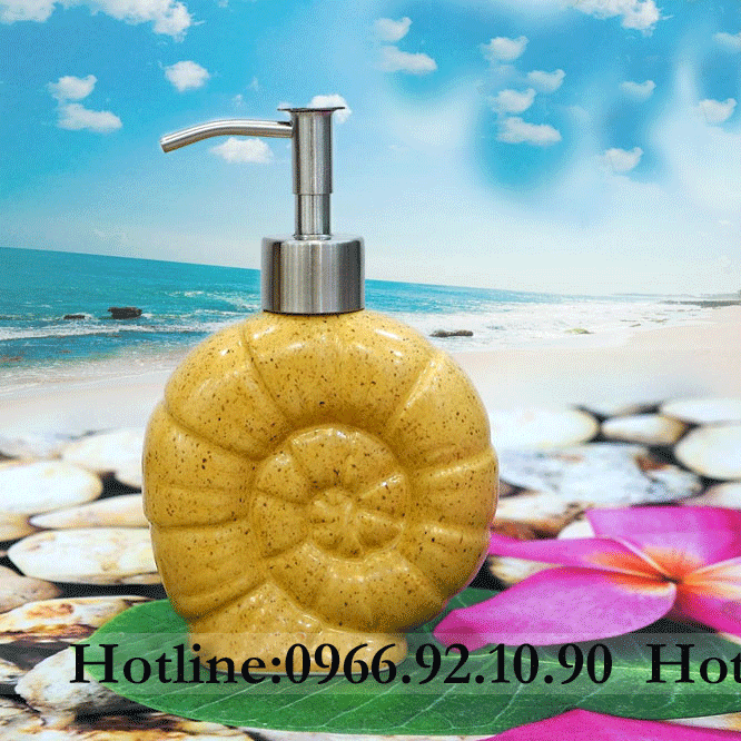 bình đựng xà phòng sữa tắm dầu gội sứ cao cấp tiện dụng sang trọng