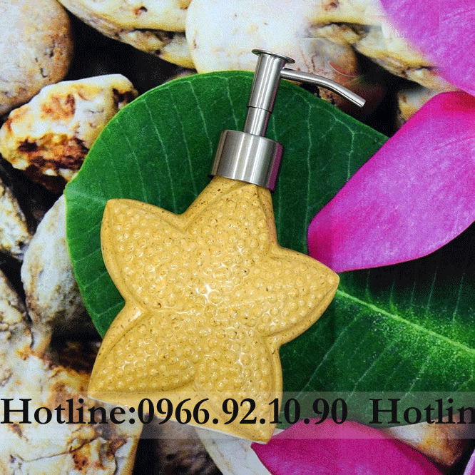 bình đựng xà phòng sữa tắm dầu gội sứ cao cấp tiện dụng sang trọng