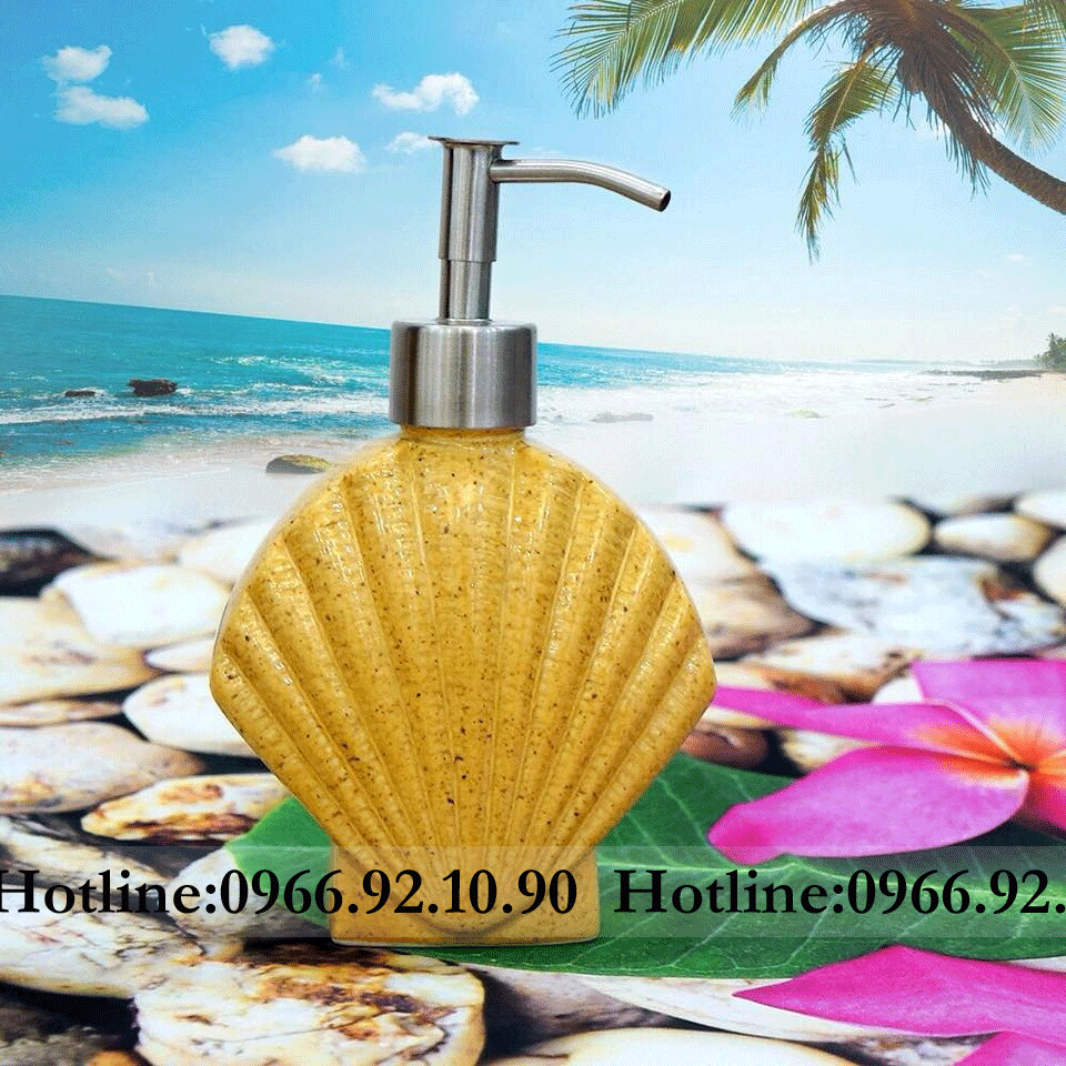 bình đựng xà phòng sữa tắm dầu gội sứ cao cấp tiện dụng sang trọng