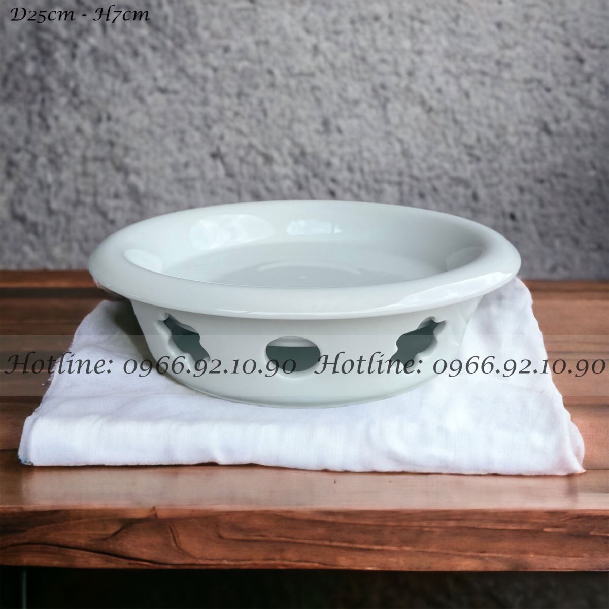 Bếp cồn tròn men trắng Bát Tràng D25cm cao cấp tiện dụng sang trọng Bếp cồn tròn men trắng Bát Tràng D25cm cao cấp tiện dụng sang trọng