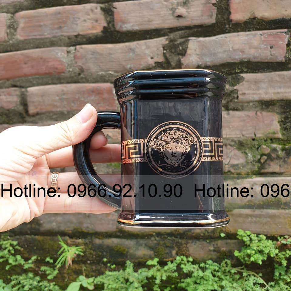 Bộ nhà tắm Versac đen bóng 5 món gốm sứ cao cấp sang trọng