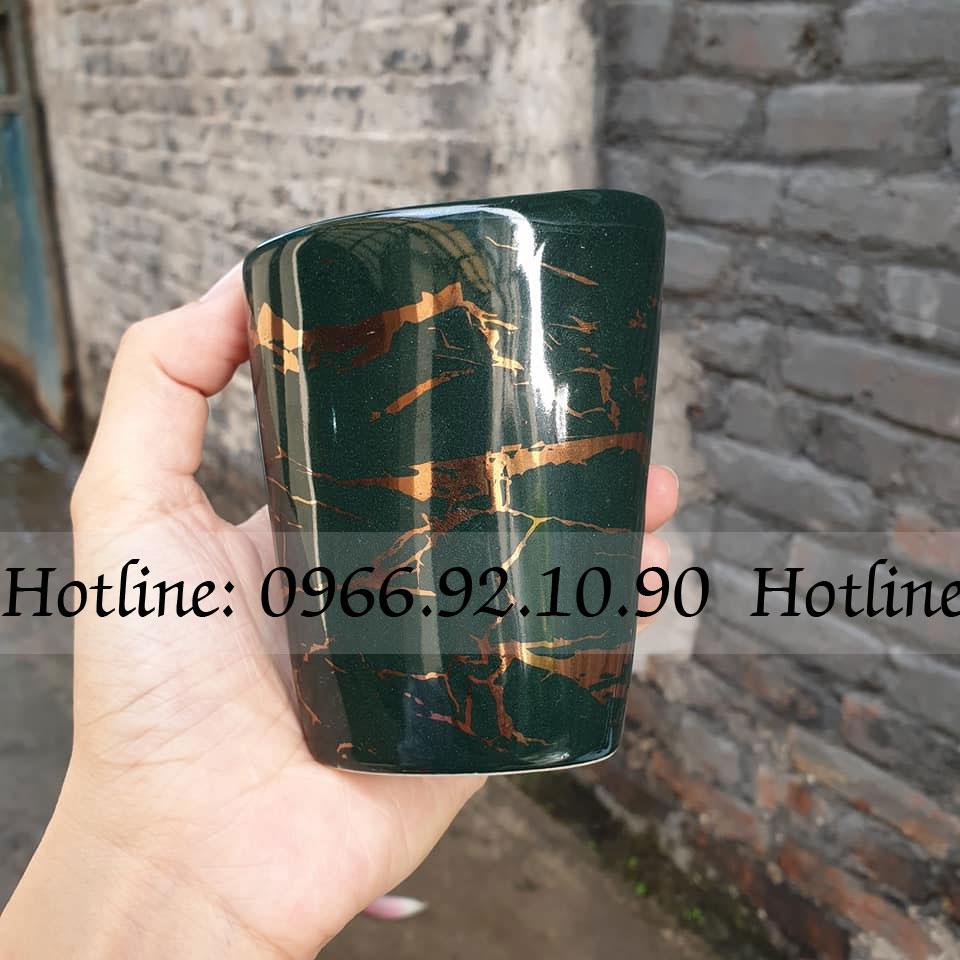 Bộ bình xịt nhà tắm xanh lục vân vàng kim sang trọng tiện lợi 5 món