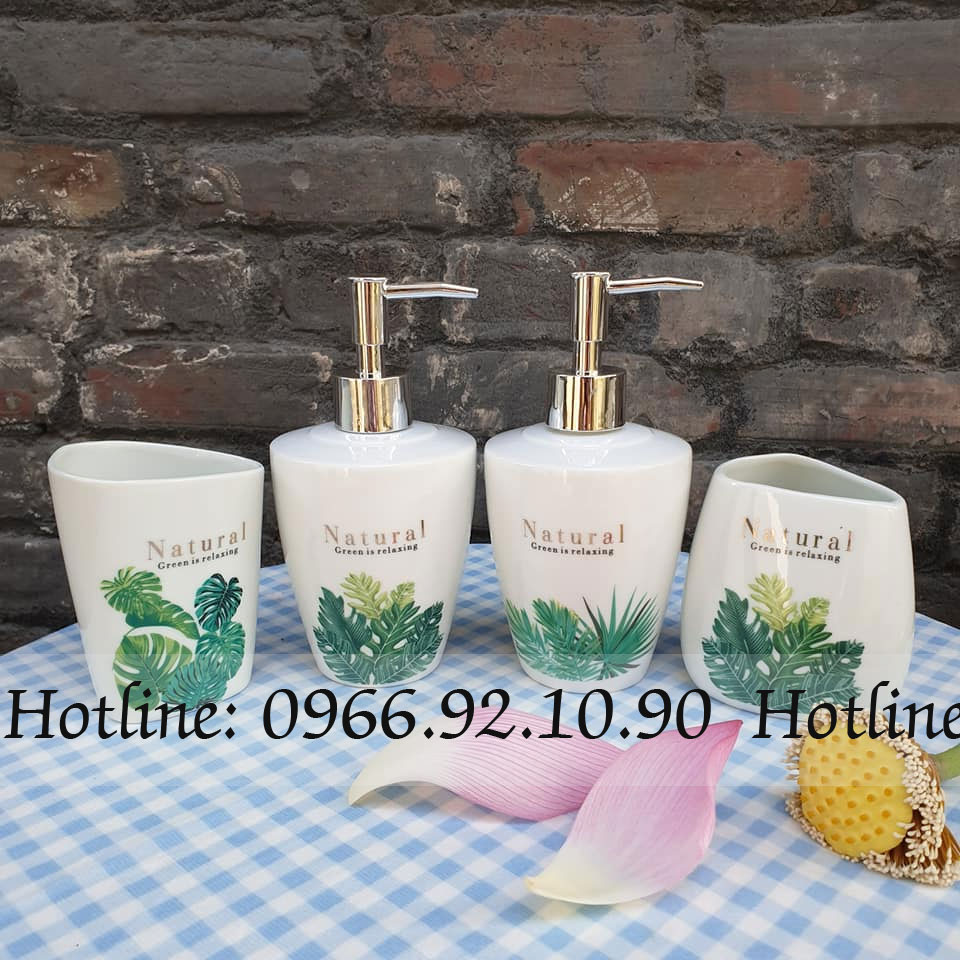 Bộ bình xịt nhà tắm nhiệt đới 4 sản phẩm sang trọng tiện dụng