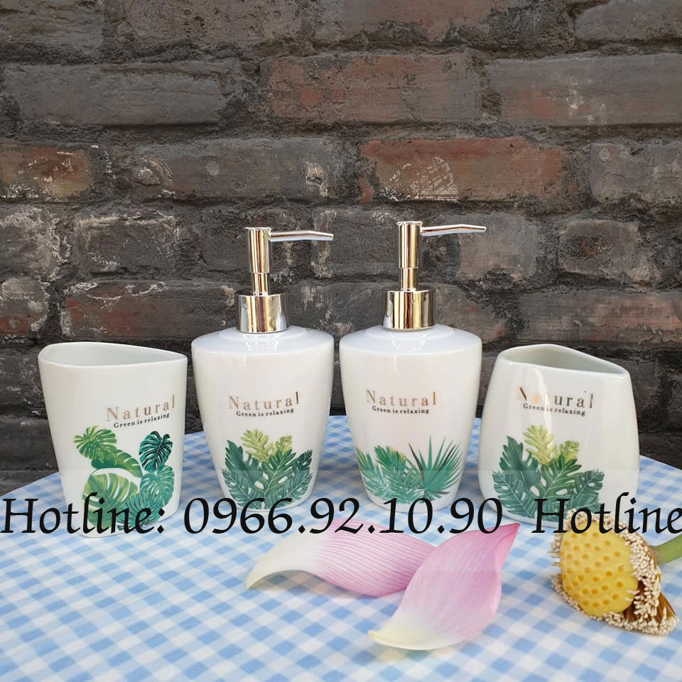 Bộ bình xịt nhà tắm nhiệt đới 4 sản phẩm sang trọng tiện dụng