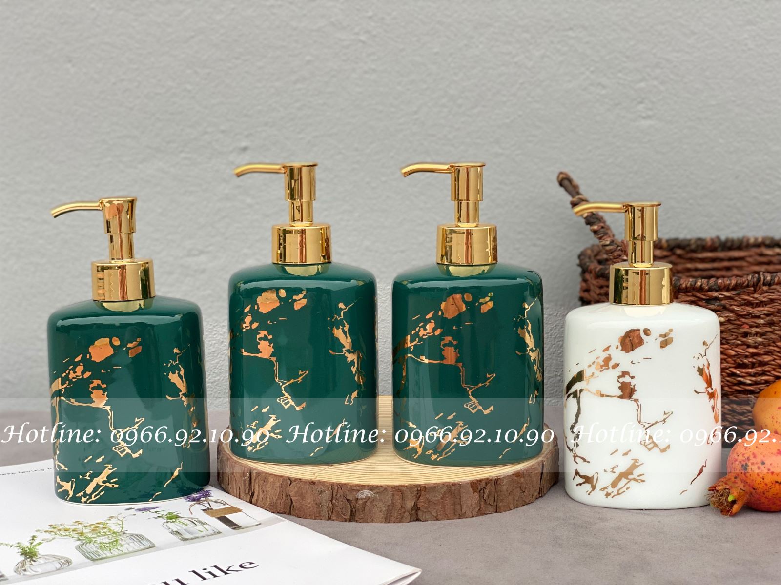 Bình chiết dầu gội sữa tắm xanh cổ vịt loang vàng tiện lợi chất lượng