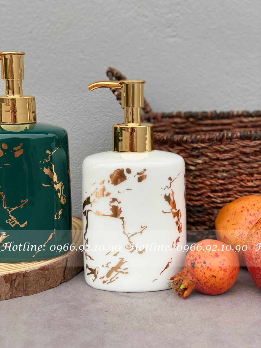 Bình chiết dầu gội sữa tắm xanh cổ vịt loang vàng tiện lợi chất lượng