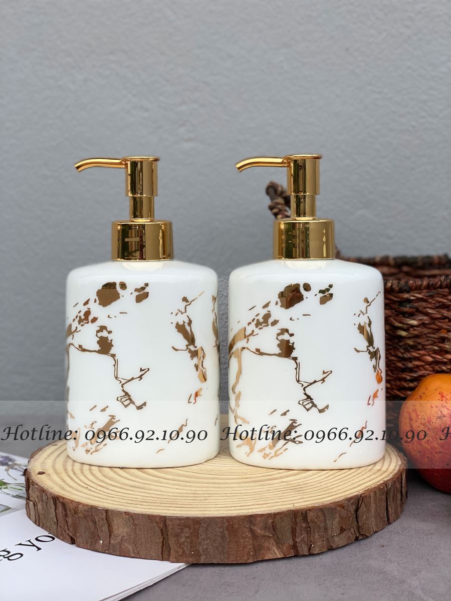 Bình chiết dầu gội sữa tắm gốm sứ cao cấp an toàn giá tốt 