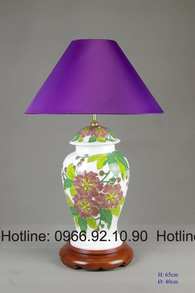 Đèn ngủ gốm sứ Bát Tràng cao cấp quà tặng sang trọng 