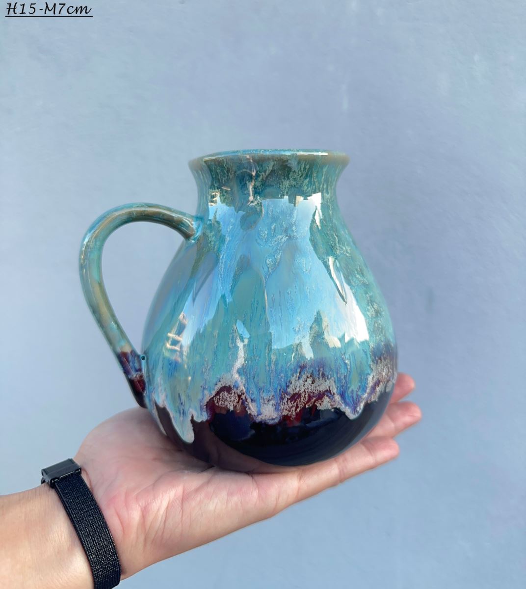 Lọ hoa mini men hỏa biến Bát Tràng 15cm sang trọng độc đáo Lọ hoa mini men hỏa biến Bát Tràng 15cm sang trọng độc đáo