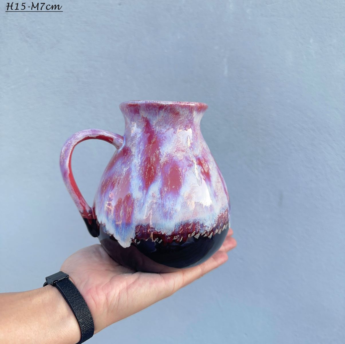 Lọ hoa mini men hỏa biến Bát Tràng 15cm sang trọng độc đáo Lọ hoa mini men hỏa biến Bát Tràng 15cm sang trọng độc đáo